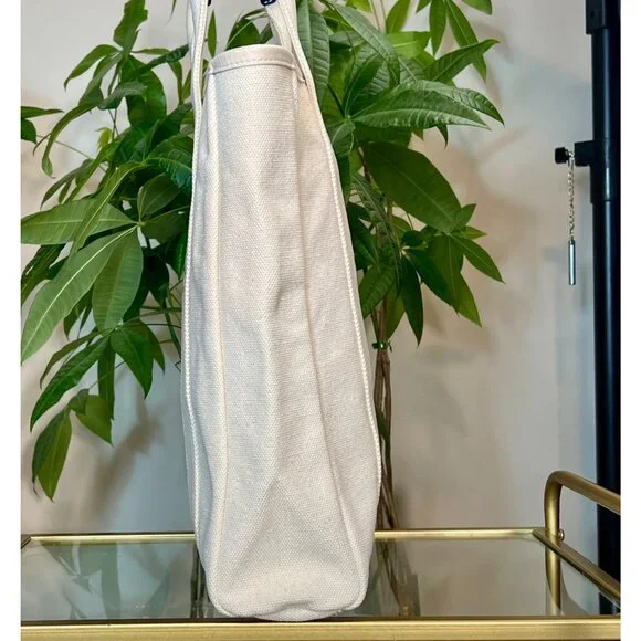 NEW WITH TAGS AUTHENTIC TORY BURCH CANVAS TOTE BAG - Picture 2 of 10